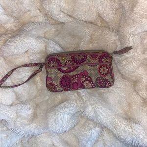 Vera Bradley wristlet wallet Pink Paisley pattern